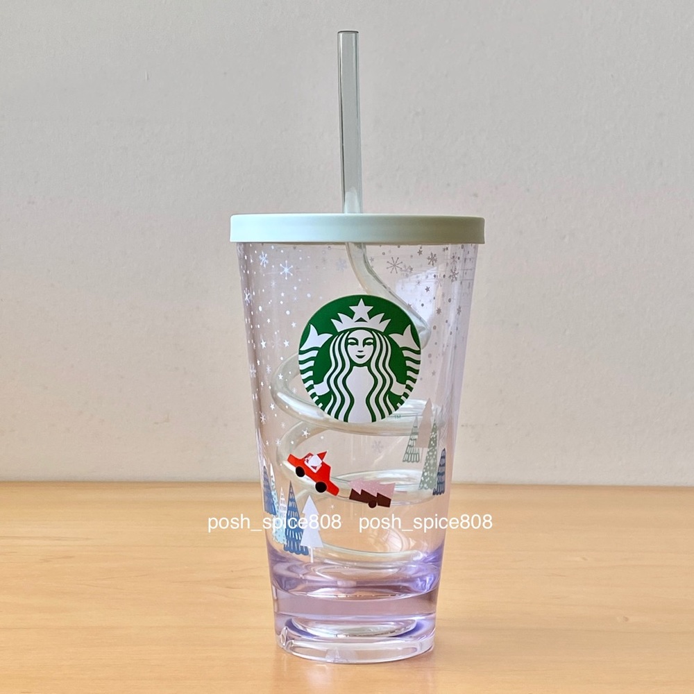 NWOT STARBUCKS KOREA Holiday Cold Cup Swirly Straw